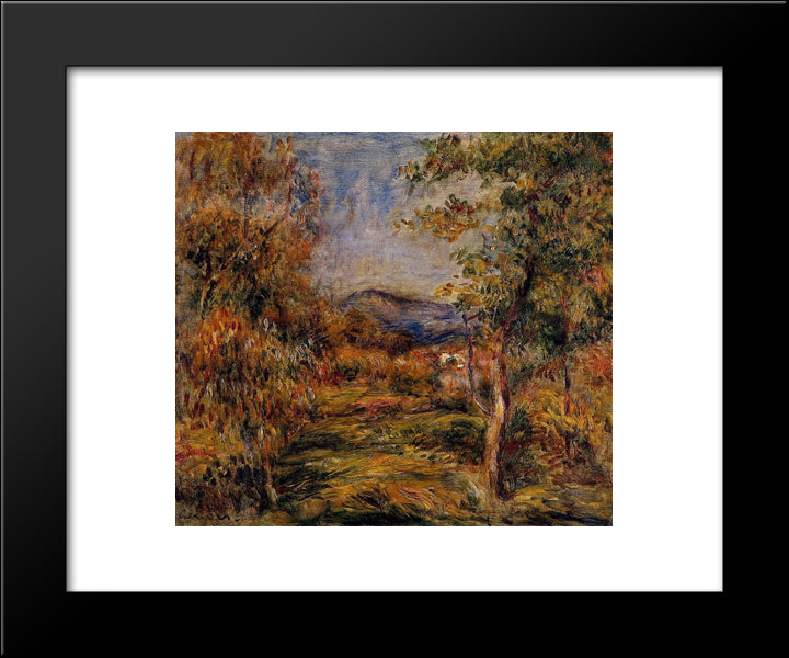 Cagnes Landscape 20x24 Black Modern Wood Framed Art Print Poster by Renoir, Pierre Auguste