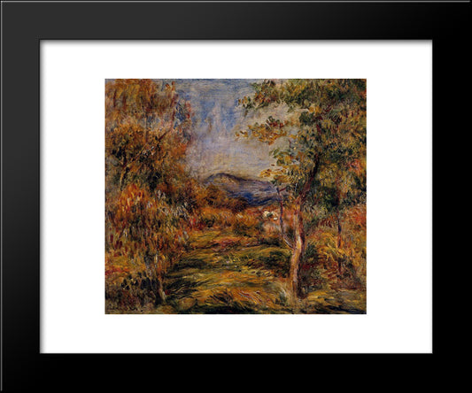 Cagnes Landscape 20x24 Black Modern Wood Framed Art Print Poster by Renoir, Pierre Auguste