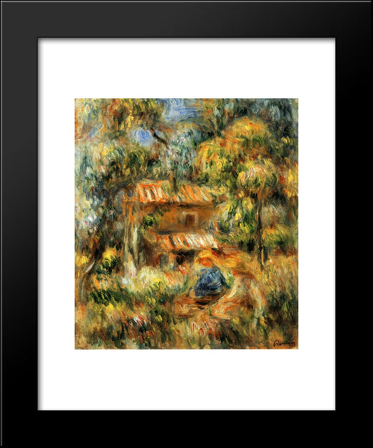 Cagnes Landscape 20x24 Black Modern Wood Framed Art Print Poster by Renoir, Pierre Auguste