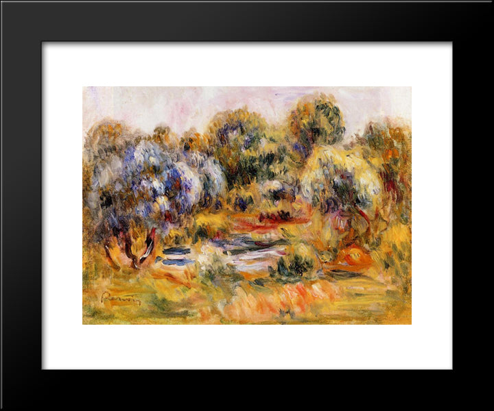Cagnes Landscape 20x24 Black Modern Wood Framed Art Print Poster by Renoir, Pierre Auguste