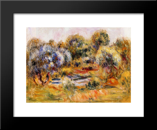 Cagnes Landscape 20x24 Black Modern Wood Framed Art Print Poster by Renoir, Pierre Auguste