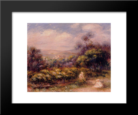 Cagnes Landscape 20x24 Black Modern Wood Framed Art Print Poster by Renoir, Pierre Auguste