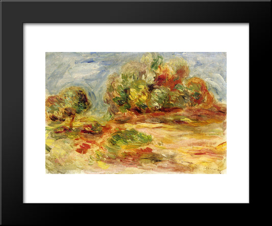 Cagnes Landscape 20x24 Black Modern Wood Framed Art Print Poster by Renoir, Pierre Auguste