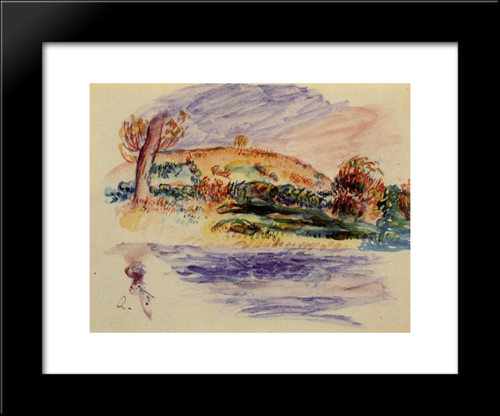 Landscape 20x24 Black Modern Wood Framed Art Print Poster by Renoir, Pierre Auguste