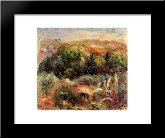 Landscape Near Cagnes 20x24 Black Modern Wood Framed Art Print Poster by Renoir, Pierre Auguste