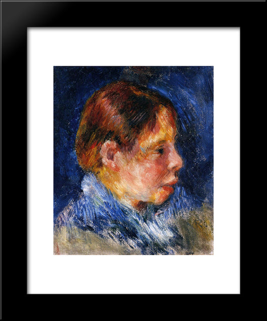 Portrait Of A Child 20x24 Black Modern Wood Framed Art Print Poster by Renoir, Pierre Auguste
