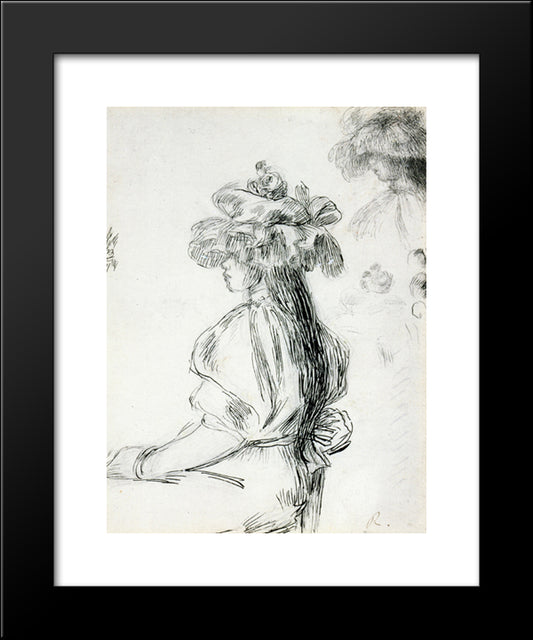 Portrait Of A Little Girl 20x24 Black Modern Wood Framed Art Print Poster by Renoir, Pierre Auguste