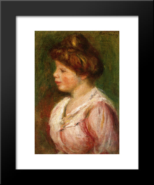 Portrait Of A Young Woman 20x24 Black Modern Wood Framed Art Print Poster by Renoir, Pierre Auguste
