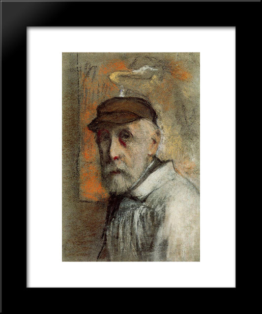 Self-Portrait 20x24 Black Modern Wood Framed Art Print Poster by Renoir, Pierre Auguste
