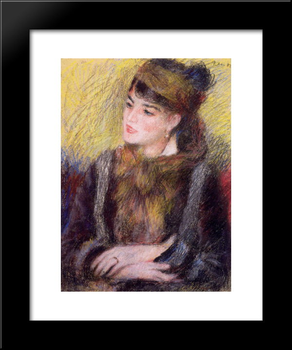 Study Of A Woman 20x24 Black Modern Wood Framed Art Print Poster by Renoir, Pierre Auguste