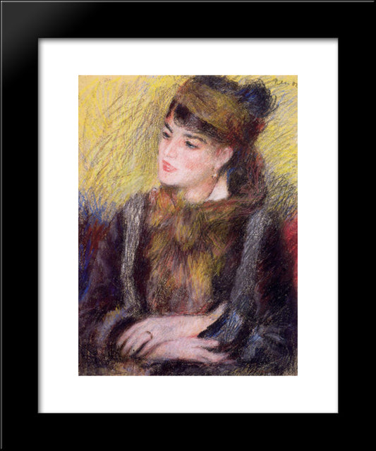 Study Of A Woman 20x24 Black Modern Wood Framed Art Print Poster by Renoir, Pierre Auguste