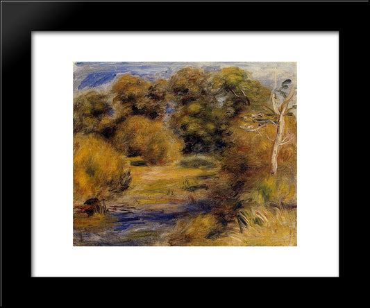 The Clearing 20x24 Black Modern Wood Framed Art Print Poster by Renoir, Pierre Auguste