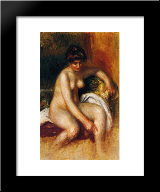 Woman In An Interior 20x24 Black Modern Wood Framed Art Print Poster by Renoir, Pierre Auguste