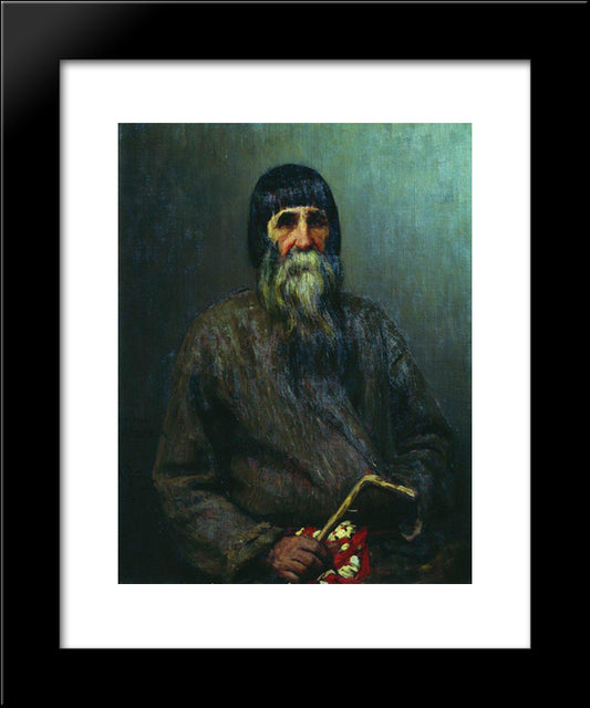 Portrait Of A Peasant 20x24 Black Modern Wood Framed Art Print Poster by Repin, Ilya