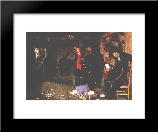Putting A Propagandist Under Arrest 20x24 Black Modern Wood Framed Art Print Poster by Repin, Ilya