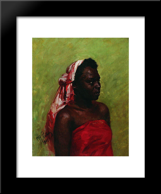 Negress 20x24 Black Modern Wood Framed Art Print Poster by Repin, Ilya