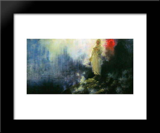 Follow Me, Satan 20x24 Black Modern Wood Framed Art Print Poster by Repin, Ilya