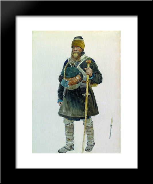 Pilgrim 20x24 Black Modern Wood Framed Art Print Poster by Repin, Ilya
