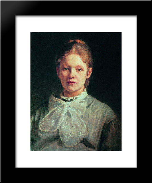 Portrait Of S.A. Repina 20x24 Black Modern Wood Framed Art Print Poster by Repin, Ilya