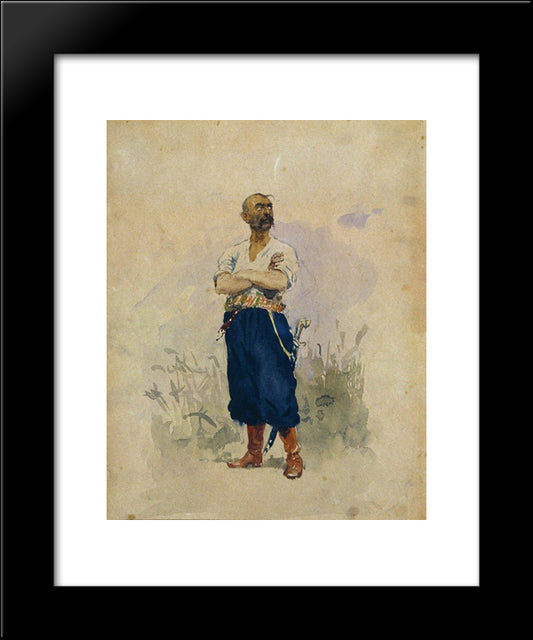 Zaporozhets 20x24 Black Modern Wood Framed Art Print Poster by Repin, Ilya