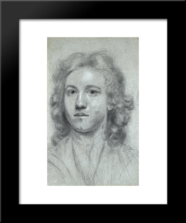 Self-Portrait 20x24 Black Modern Wood Framed Art Print Poster by Reynolds, Joshua