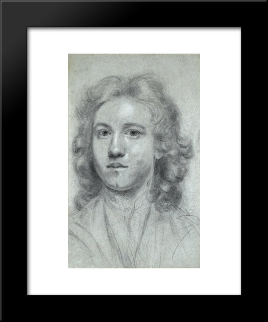 Self-Portrait 20x24 Black Modern Wood Framed Art Print Poster by Reynolds, Joshua