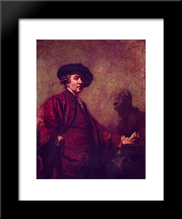 Self-Portrait 20x24 Black Modern Wood Framed Art Print Poster by Reynolds, Joshua