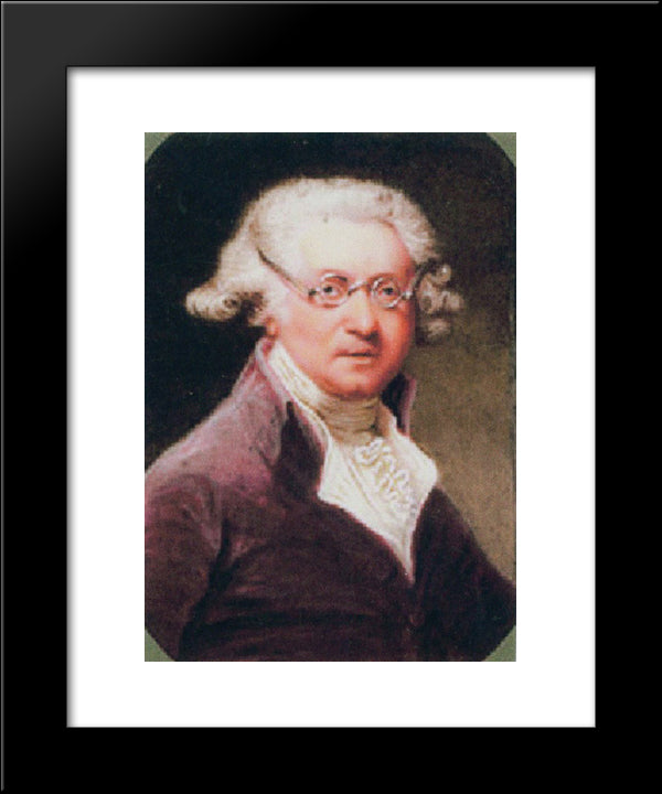 Self-Portrait 20x24 Black Modern Wood Framed Art Print Poster by Reynolds, Joshua