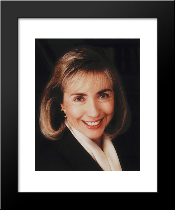 Hillary Rodham Clinton 20x24 Black Modern Wood Framed Art Print Poster by Library of Congress