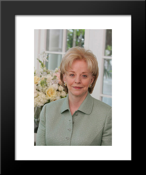 Official Portrait Of Mrs. Lynne Cheney. Naval Observatory 20x24 Black Modern Wood Framed Art Print Poster by Library of Congress