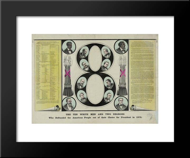 Twelve Men Who Defrauded The American People Out Of Their Choice For President In 1876 20x24 Black Modern Wood Framed Art Print Poster by Library of Congress