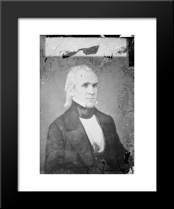 President James A. Polk 20x24 Black Modern Wood Framed Art Print Poster by Library of Congress