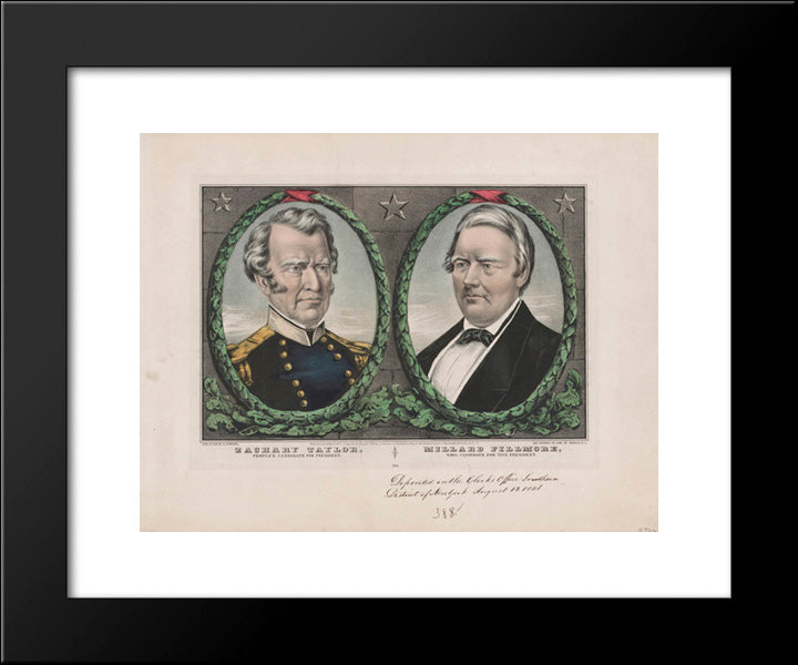 Zachary Taylor, People'S Candidate For President 20x24 Black Modern Wood Framed Art Print Poster by Library of Congress