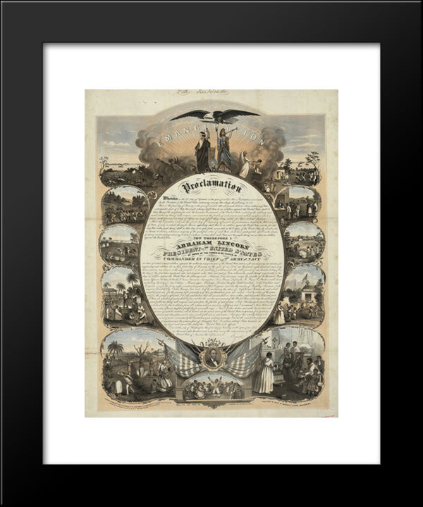 Emancipation Proclamation 20x24 Black Modern Wood Framed Art Print Poster by Library of Congress