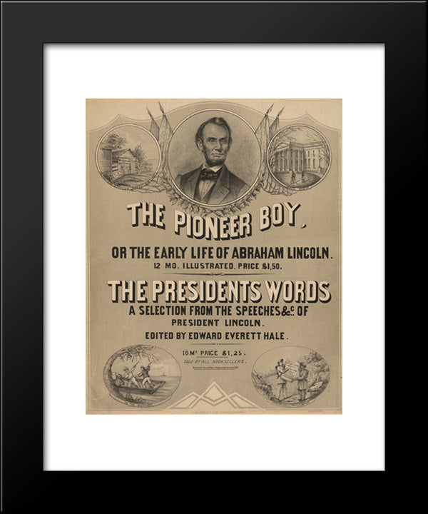 The Pioneer Boy, Or The Early Life Of Abraham Lincoln 20x24 Black Modern Wood Framed Art Print Poster by Library of Congress