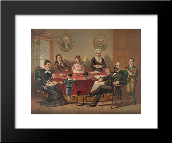 President Garfield Family 20x24 Black Modern Wood Framed Art Print Poster by Library of Congress