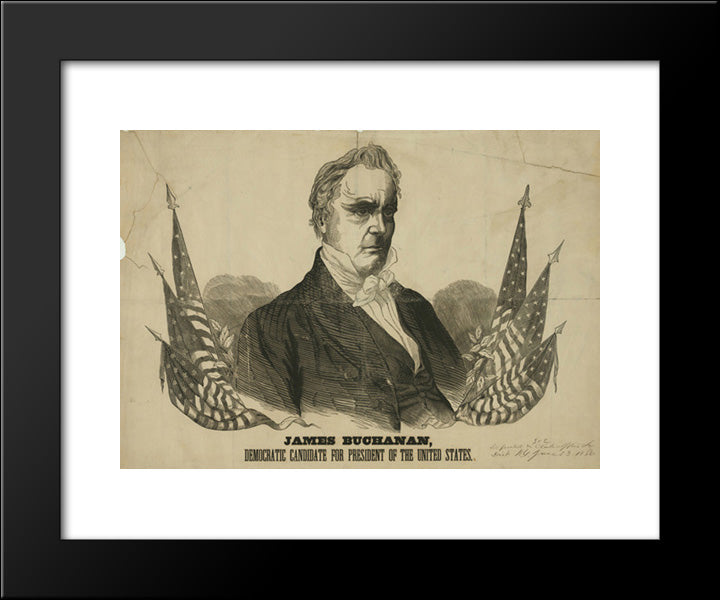 James Buchanan, Democratic Candidate For President Of The United States 20x24 Black Modern Wood Framed Art Print Poster by Library of Congress