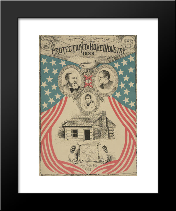 Protection To Home Industry 1888 20x24 Black Modern Wood Framed Art Print Poster by Library of Congress