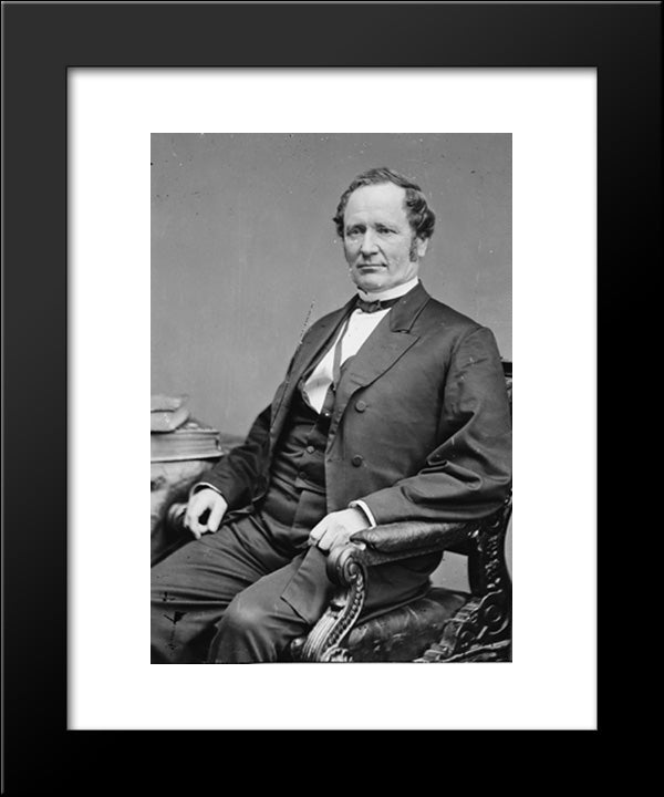 Hon. Thos. A. Hendricks Of Ohio, Vice President Under Cleveland 20x24 Black Modern Wood Framed Art Print Poster by Library of Congress