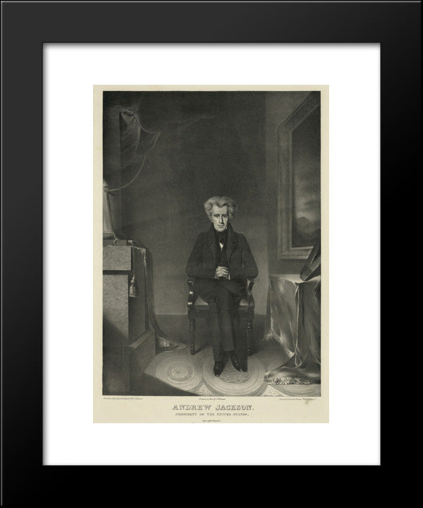 Andrew Jackson. President Of The United States 20x24 Black Modern Wood Framed Art Print Poster by Library of Congress