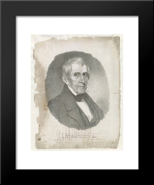 William Henry Harrison, 9Th President Of The United States. Born Febr. 9Th, 1773, Died April 4Th, 1841 20x24 Black Modern Wood Framed Art Print Poster by Library of Congress