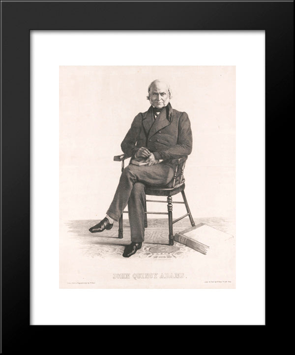 John Quincy Adams 20x24 Black Modern Wood Framed Art Print Poster by Library of Congress
