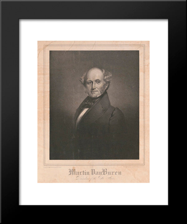 Martin Van Buren President Of The U. States 20x24 Black Modern Wood Framed Art Print Poster by Library of Congress
