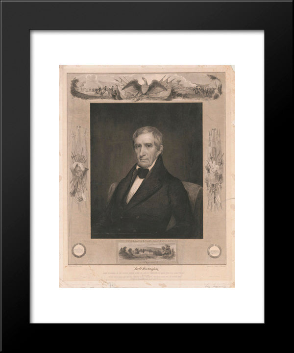 William Henry Harrison 20x24 Black Modern Wood Framed Art Print Poster by Library of Congress