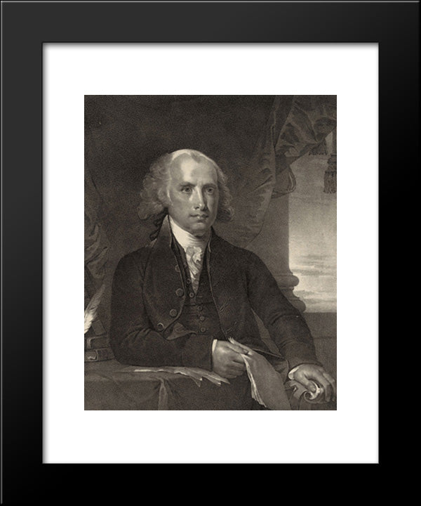 James Madison, Fourth President Of The United States 20x24 Black Modern Wood Framed Art Print Poster by Library of Congress