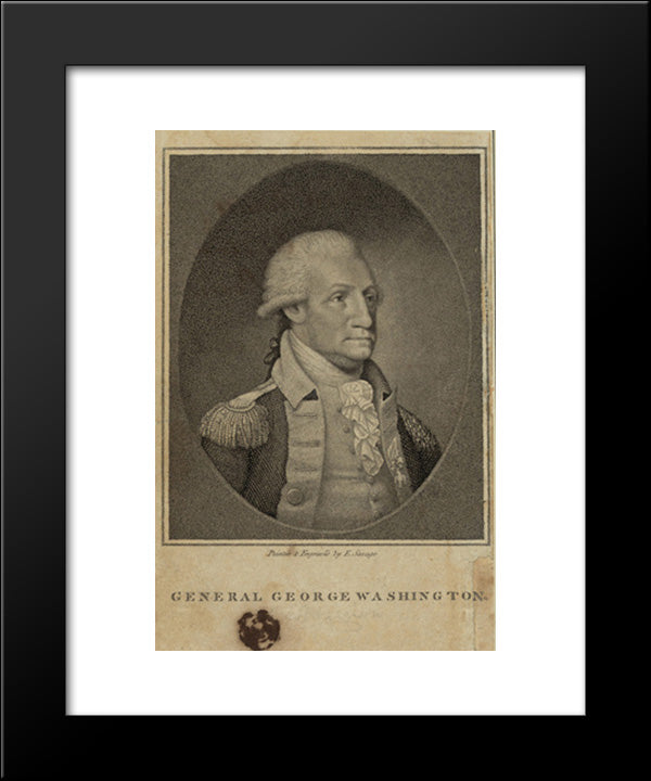 General George Washington 20x24 Black Modern Wood Framed Art Print Poster by Library of Congress