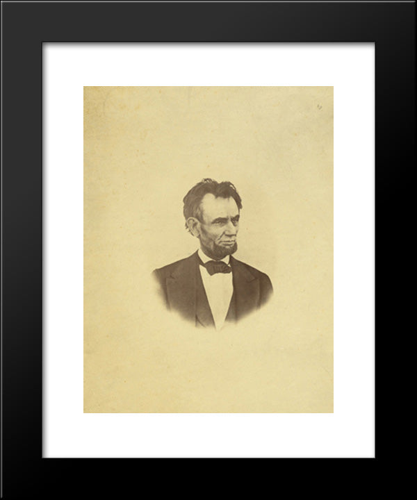 The Latest Photograph Of President Lincoln - Taken On The Balcony At The White House, March 6, 1865 20x24 Black Modern Wood Framed Art Print Poster by Library of Congress