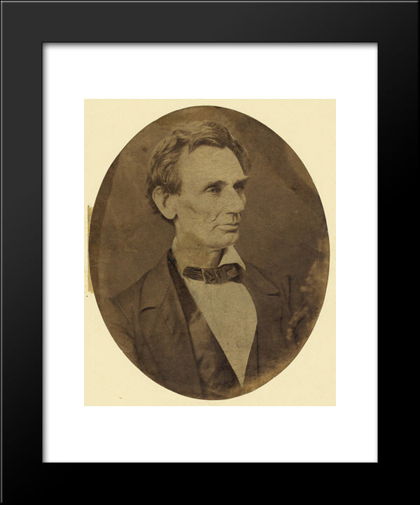 Abraham Lincoln, Candidate For U.S. President. Head-And-Shoulders Portrait, Facing Right, June 3, 1860 20x24 Black Modern Wood Framed Art Print Poster by Library of Congress