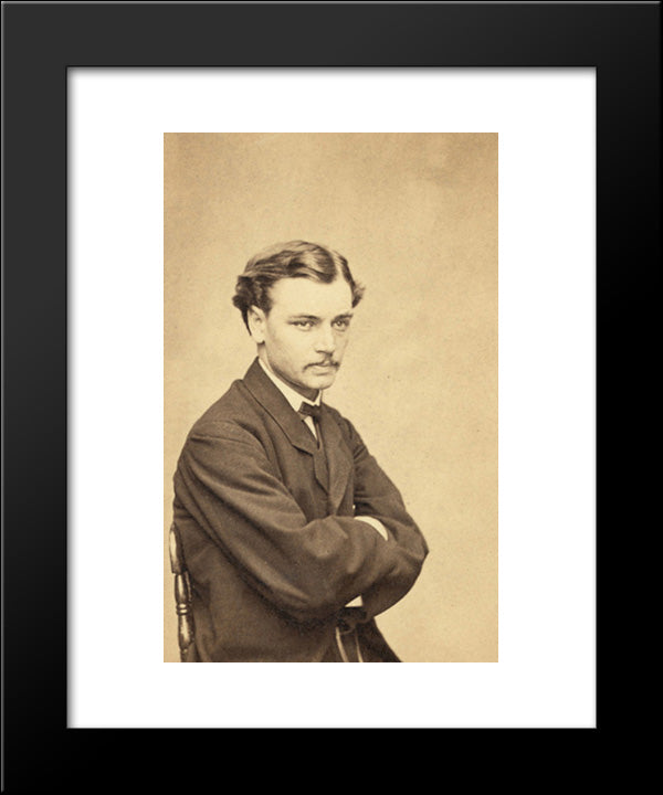 Robert Lincoln, Son Of President Abraham Lincoln, Half-Length Portrait, Seated 20x24 Black Modern Wood Framed Art Print Poster by Library of Congress