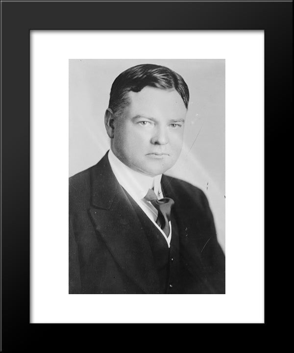 Herbert Hoover 20x24 Black Modern Wood Framed Art Print Poster by Library of Congress